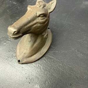 Cast Iron Horse Head Wall Hook Western Decorative Equestrian Tack Room